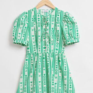 Ruffled Geometric-Print Midi Dress - and other stories/SINDISO KHUMALO collab